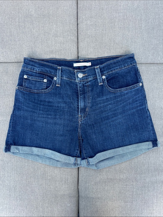 Levi's Pants - LEVI’S Mid-Rise/Mid-Length Dark Blue Denim Shorts for Women